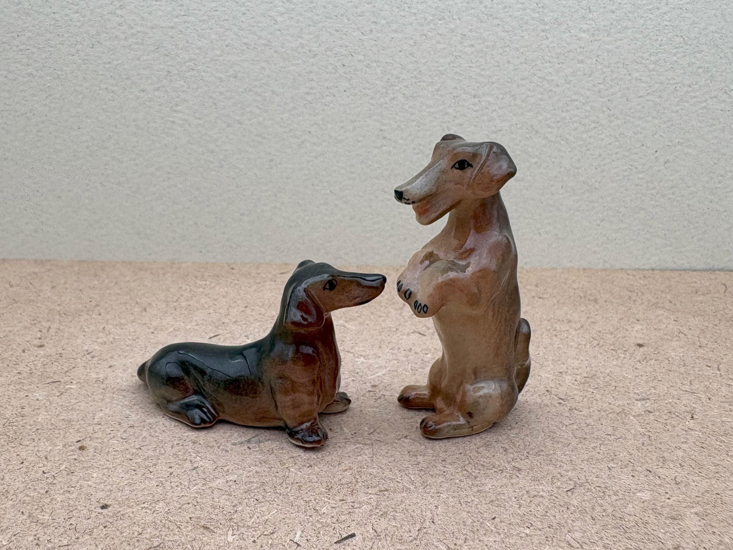 Sitting & Begging Dachshunds