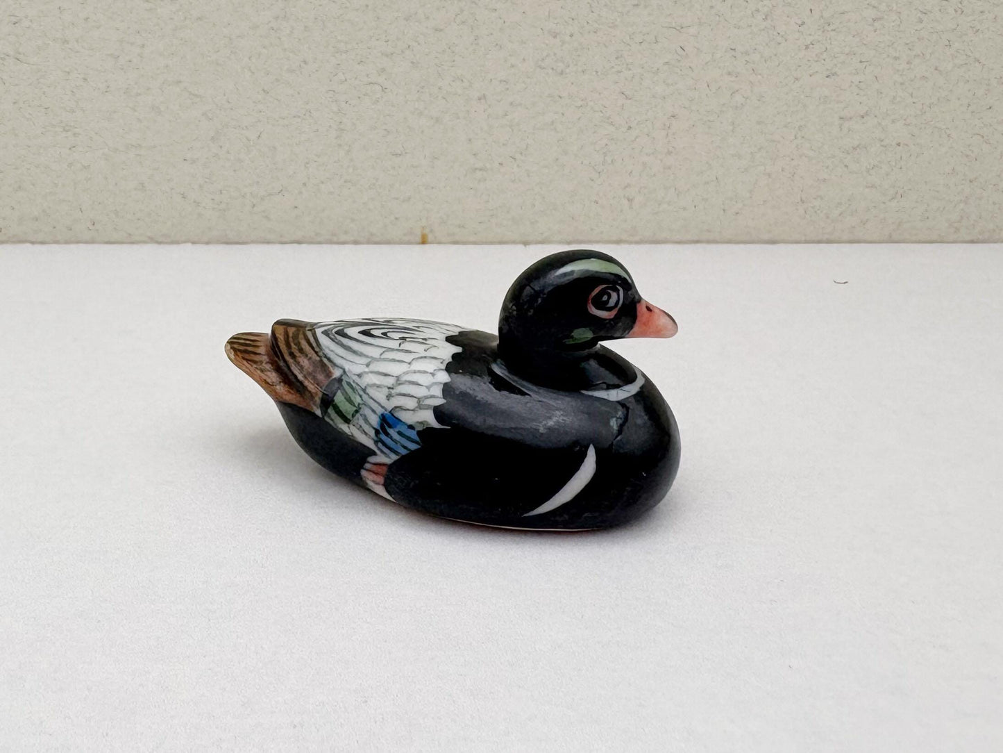 Ceramic Duck Figurines – Miniature Hand Painted Ducks | Colorful Shelf Decor