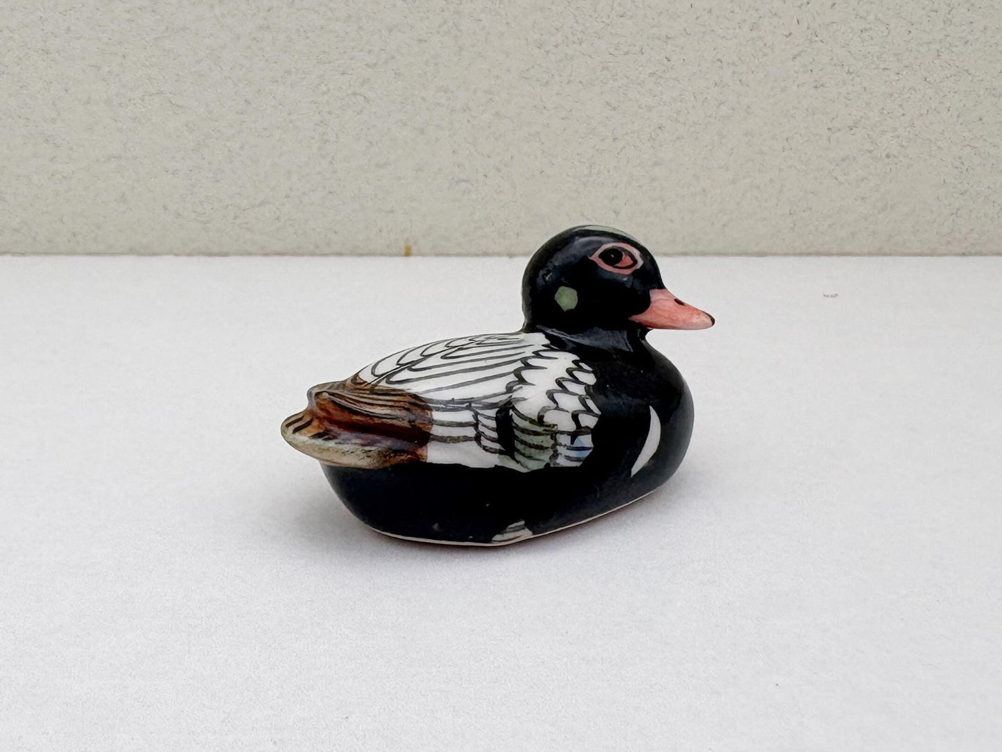 Ceramic Duck Figurines – Miniature Hand Painted Ducks | Colorful Shelf Decor