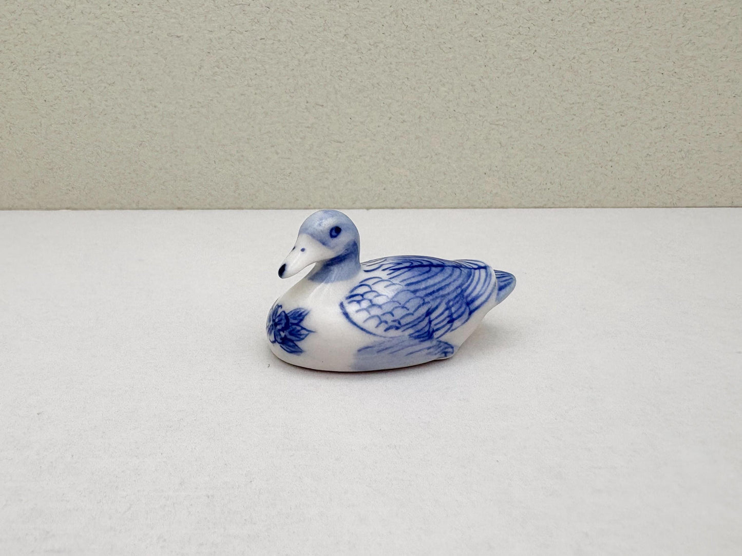 Mini Painted Blue & White Ducks