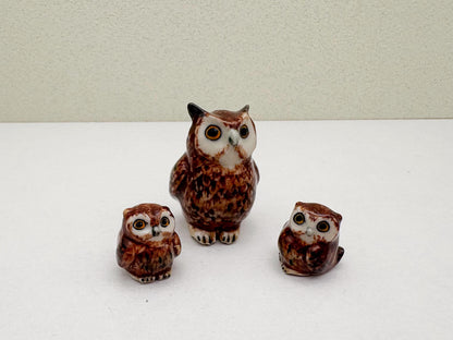 Owl family, set of 3
