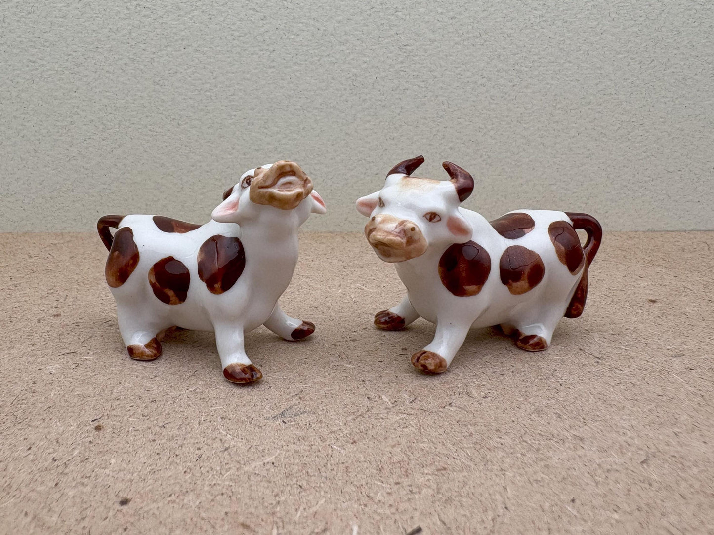 Hand-Painted Ceramic Cow Figurines (Set of 2) - Farmhouse Decor