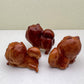 Ceramic Reddish-Brown Pomeranian Figurine Trio – Adorable Dog Statues in Standing, Sitting and Laying Poses, Perfect for Home Décor