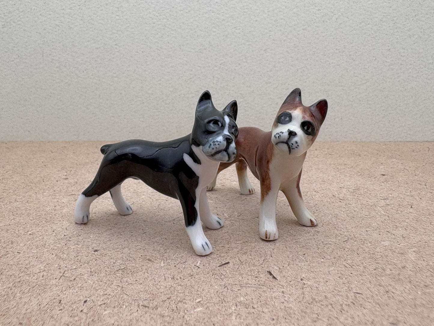 Hand-Painted Boston Terrier Ceramic Figurine: Pet-Themed Decor