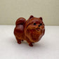 Ceramic Reddish-Brown Pomeranian Figurine Trio – Adorable Dog Statues in Standing, Sitting and Laying Poses, Perfect for Home Décor