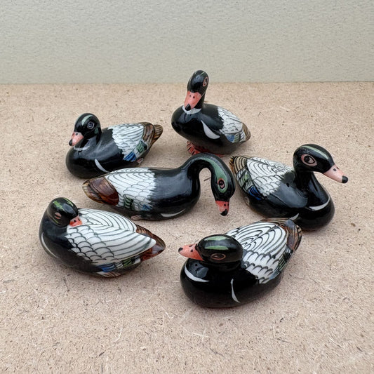 Elegant Black & White Duck Set