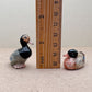 Hand-Painted Miniature Ceramic Duck Figurines