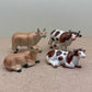 2 Cow Ceramic Figurines Miniature Statue