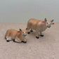 2 Cow Ceramic Figurines Miniature Statue