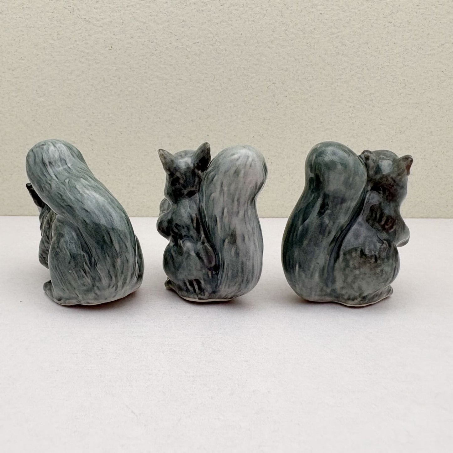 Gray Squirrels, set of 3