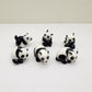 Set of 6 Panda Bear Ceramic Figurine Statue