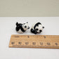 Set of 6 Panda Bear Ceramic Figurine Statue