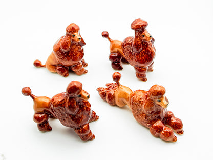 Set of 4 Poodles