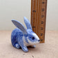 Hand-Painted Ceramic Rabbit Figurine: Blue Willow Style