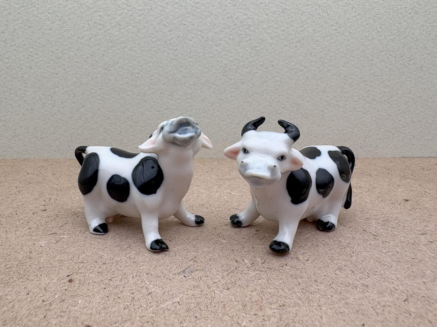 Hand-Painted Ceramic Cow Figurines (Set of 2) - Farmhouse Decor