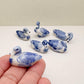 Mini Painted Blue & White Ducks