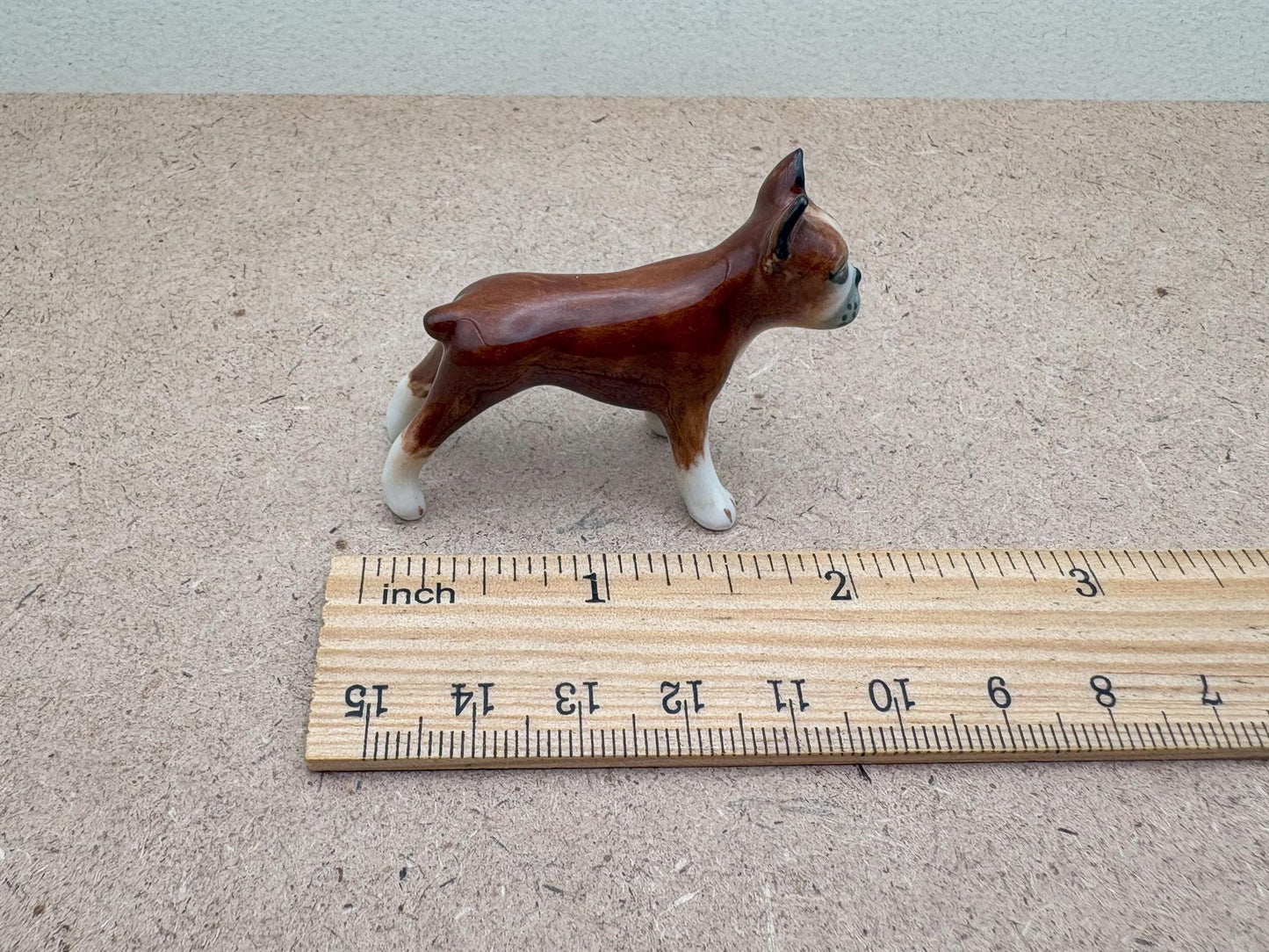 Hand-Painted Boston Terrier Ceramic Figurine: Pet-Themed Decor
