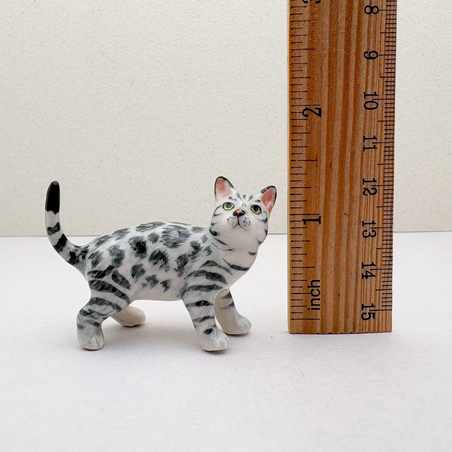 Silver Bengal Cat, set of 2