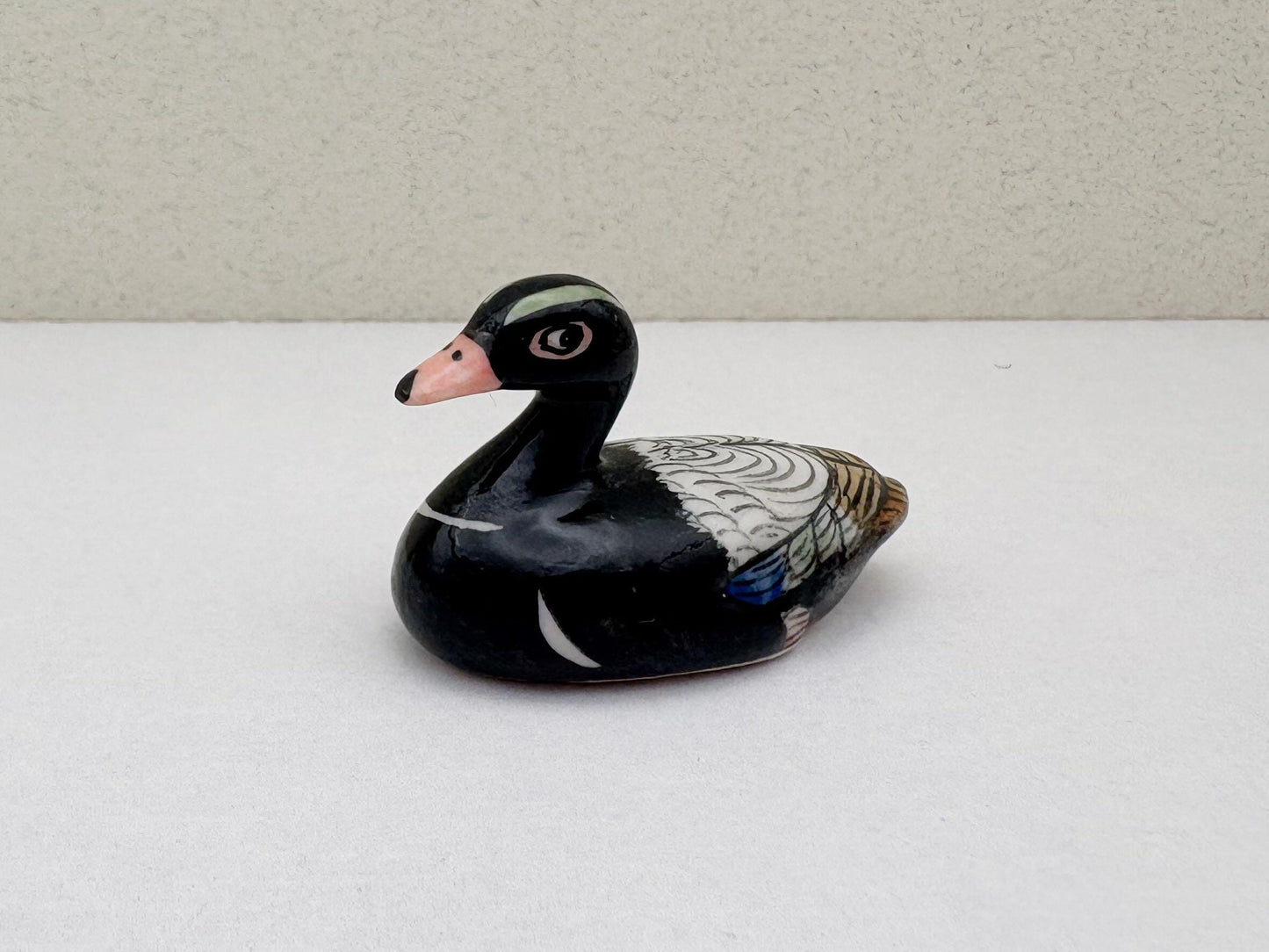 Ceramic Duck Figurines – Miniature Hand Painted Ducks | Colorful Shelf Decor