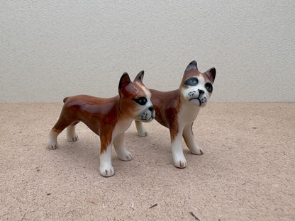 Hand-Painted Boston Terrier Ceramic Figurine: Pet-Themed Decor