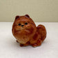 Ceramic Reddish-Brown Pomeranian Figurine Trio – Adorable Dog Statues in Standing, Sitting and Laying Poses, Perfect for Home Décor