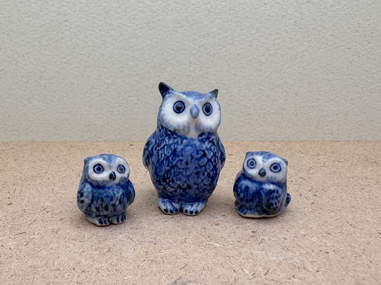 Indigo Blue Owl Set