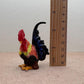 Ceramic Roosters Figurines: Colorful Farmhouse Decor Set