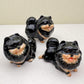 Cute Ceramic Pomeranian Trio – Dog Figurine Set with Glossy Finish, Perfect for Animal Lovers, Gift Ideas, and Shelf Décor