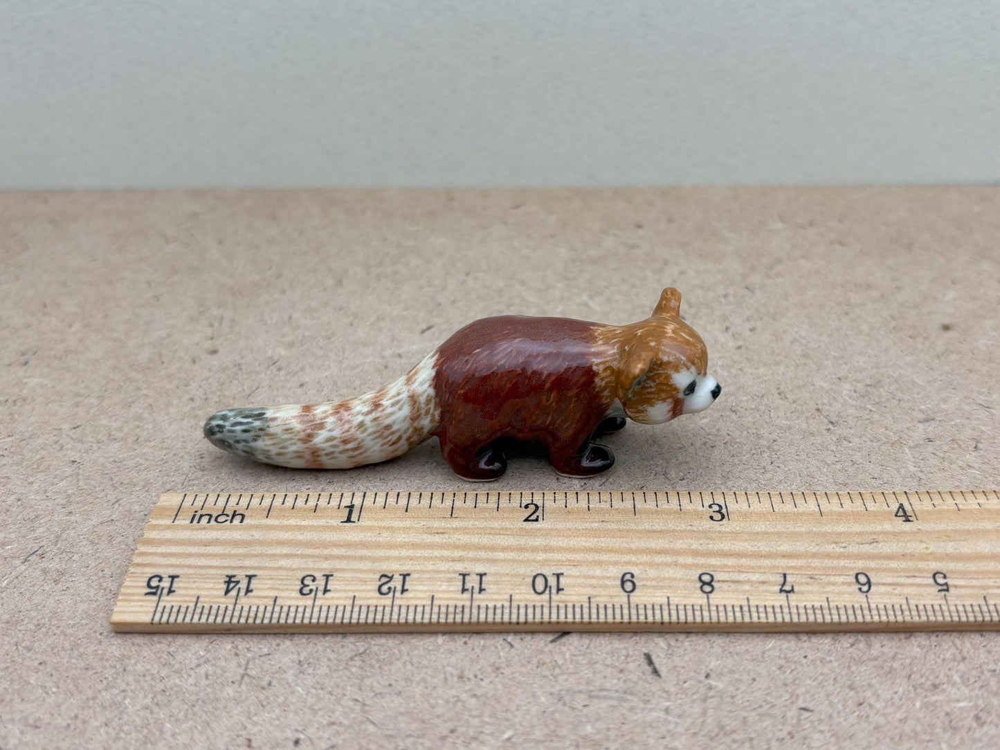 Hand-Painted Ceramic Red Panda Figurine Set: Wildlife Decor