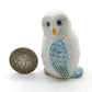 Set of 2 Owl Bird Ceramic Figurine Miniature Statue