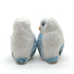 Set of 2 Owl Bird Ceramic Figurine Miniature Statue
