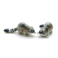 Set of 4 Raccoon Ceramic Figurine Animal Miniature Statue
