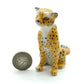 Cheetah Tiger Family Ceramic Figurine Wild Statue