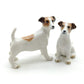 2 Jack Russell Terrier Dog Ceramic Figurines Animal Statue | Dog Lover | Gift for Collector | Home Decoration