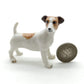 2 Jack Russell Terrier Dog Ceramic Figurines Animal Statue | Dog Lover | Gift for Collector | Home Decoration