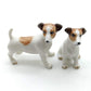2 Jack Russell Terrier Dog Ceramic Figurines Animal Statue | Dog Lover | Gift for Collector | Home Decoration