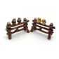 2 Owls on Fence Ceramic Figurine