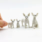 4 Chihuahua Dogs Ceramic Figurines