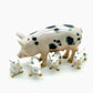 5 Pig Family Ceramic Figurines Statue