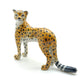 Cheetah Tiger Family Ceramic Figurine Wild Statue