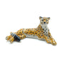 Cheetah Tiger Family Ceramic Figurine Wild Statue