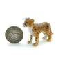 Cheetah Tiger Family Ceramic Figurine Wild Statue