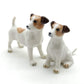 2 Jack Russell Terrier Dog Ceramic Figurines Animal Statue | Dog Lover | Gift for Collector | Home Decoration