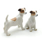 2 Jack Russell Terrier Dog Ceramic Figurines Animal Statue | Dog Lover | Gift for Collector | Home Decoration