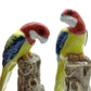 Set of 2 Macaw Parrot Bird Ceramic Figurine Statue