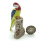 Set of 2 Macaw Parrot Bird Ceramic Figurine Statue