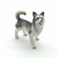 Set of 3 Siberian Husky Alaskan Malamute Dog Ceramic Figurine Animal Statue