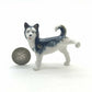 Set of 3 Siberian Husky Alaskan Malamute Dog Ceramic Figurine Animal Statue