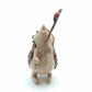 Hedgehog Porcupine Ceramic Figurine Holding Stick with Ladybug