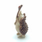 Hedgehog Porcupine Ceramic Figurine Holding Stick with Ladybug
